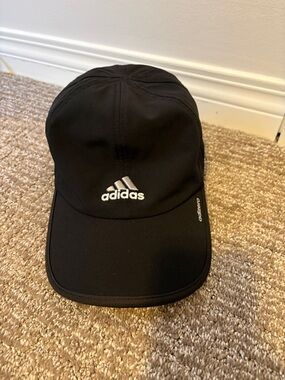 adidas Black Baseball Cap with White Logo